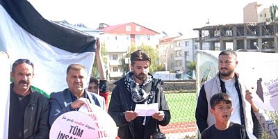 Bulanık'ta, İsrail'in Gazze'ye saldırıları protesto edildi