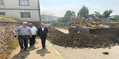 Muş’ta 250 Metrelik Yağmur Suyu Hattı Çalışması